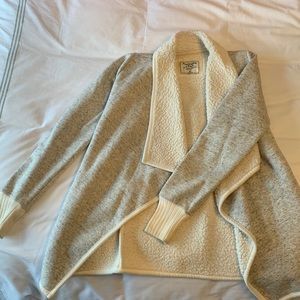 Comfortable but flattering, fleece-lined cardigan